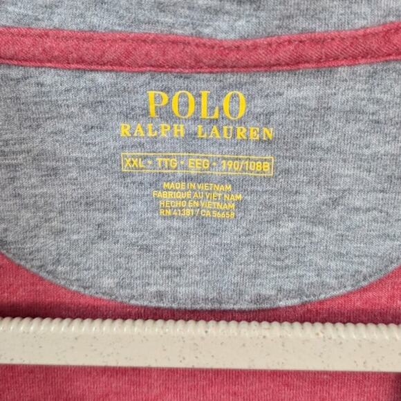 Ralph Lauren Polo red Long Sleeve 1/4 Button Pullover Sweater Men's 2XL Logo - Picture 3 of 12